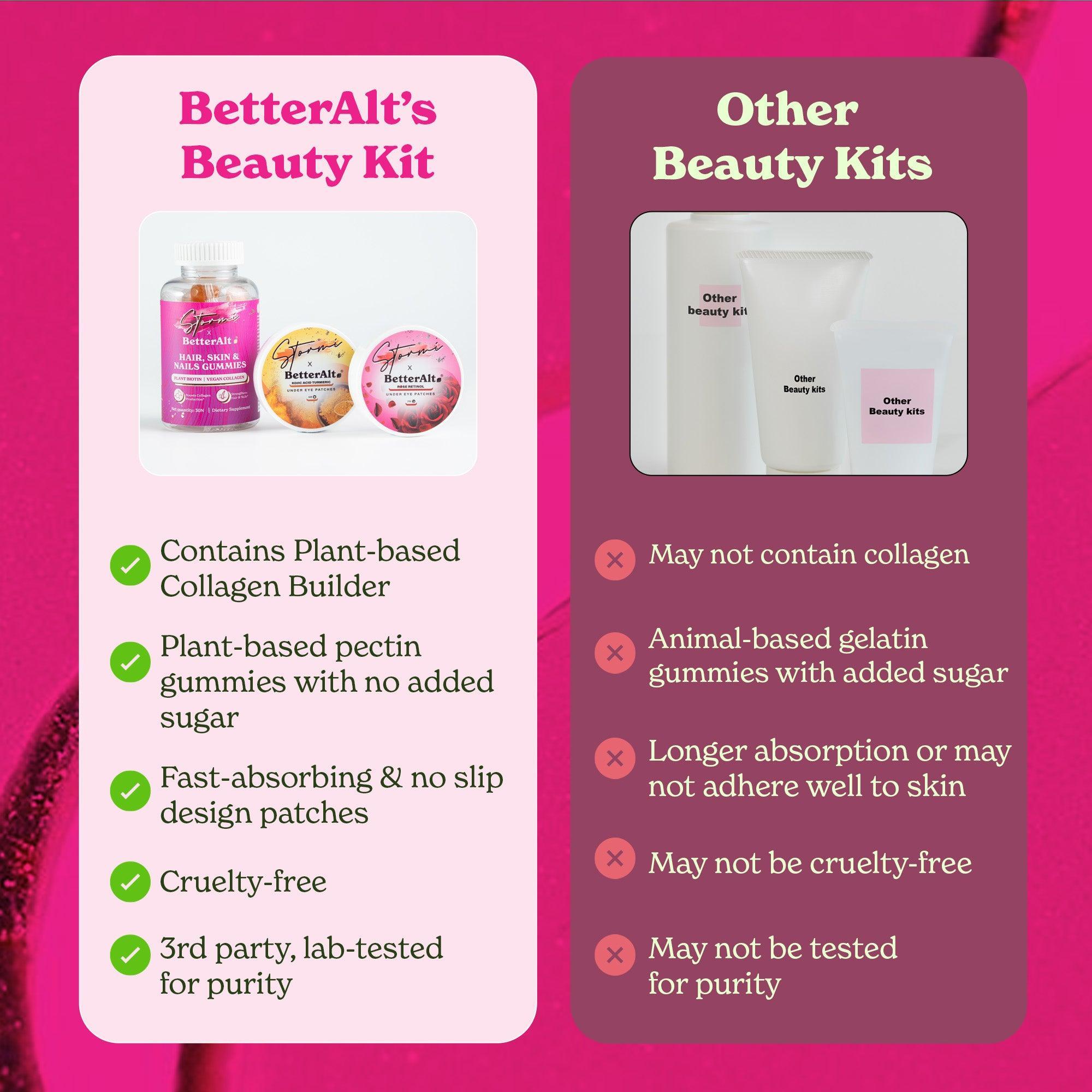 Stormi x BetterAlt | Stormi kit | Under Eye patches & Hair Skin and Nail gummies