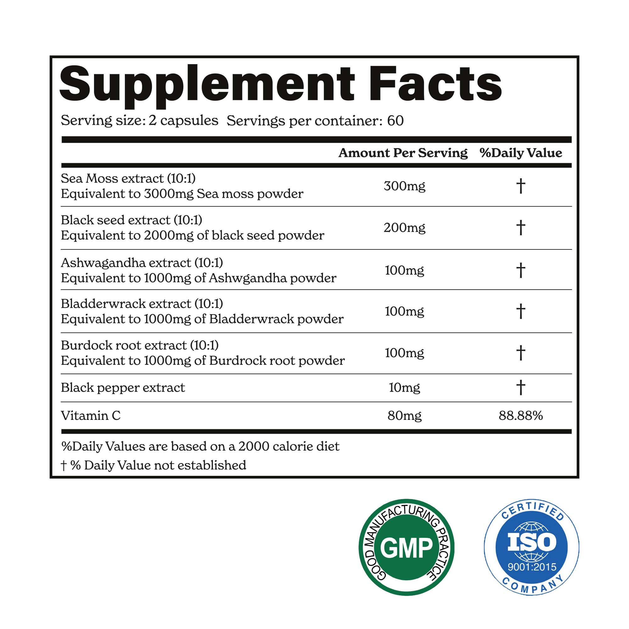 SM120-US - Irish Sea Moss Capsules